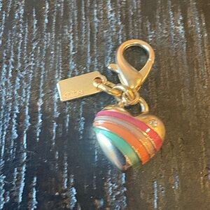 Coach Colorful Heart Charm with Lobster Clasp